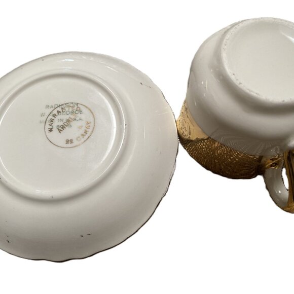 22KT Gold Teacup/Espresso and Saucer, Radisson W.S. George Quality Fine China - Picture 6 of 7